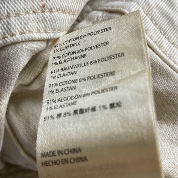 Anthropologie Pilcro The Carpenter Wide Leg Ivory Denim - Picture 9 of 9